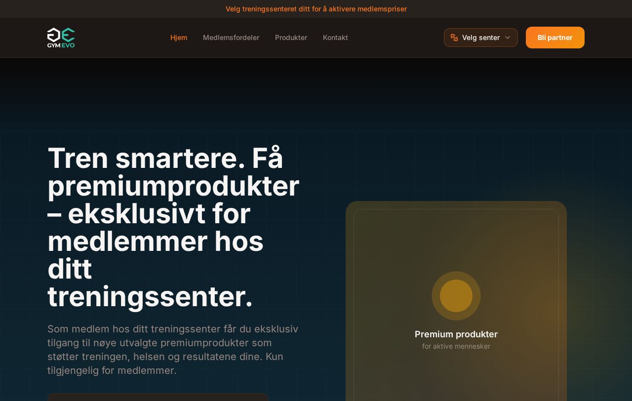 Forsiden til gymevo.no
